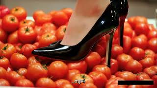 Black high heel pumps crush tomatoes [upl. by Eeraj526]