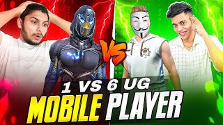 1 vs 6 Mobile Player📱Using Aimbot 🤔❓ Garena Free Fire [upl. by Letizia]