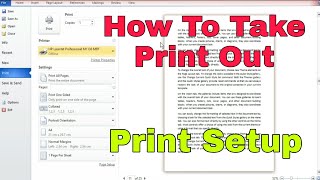 Printersetup  How To Take Print Out from computer  Print Setup  Printer Setting in Hindi [upl. by Gnoud]