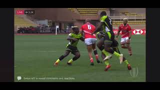 Tonga vs Zimbabwe Monaco 7s Olympic Qualifier [upl. by Clarey]