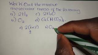 calculating the relative molecular mass of Calcium hydrogen carbonate [upl. by Nilkoorb]