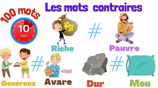 Révision  les mots contraires en français [upl. by Marvin116]