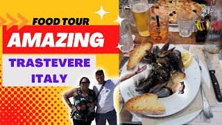 Day 1 Rome  Trastevere food tour RomeItaly Trastevere [upl. by Stinson]