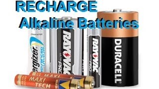 recharge Alkaline Batteries Duracell Energizer Rayovak AA AAA C D [upl. by Wirth]