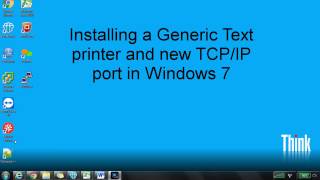 Add a Generic text printer amp TCPIP port in Windows 7 [upl. by Alvarez661]