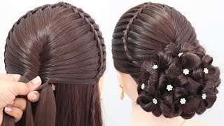 Beautiful Bun Hairstyle for wedding Girls  Very Easy amp Simple Steps For Bridal Juda hairstyle [upl. by Neeka]