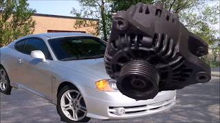 Alternator Removal Option 2 tiburon alternator [upl. by Ailic]