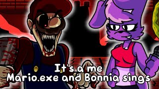 FnF Its a me but Marioexe and Bonnia my genderswap sings Marios Madness v2 [upl. by Burg]