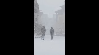 Nuking ☢️❄️ Snow at Palisades Tahoe California Yesterday [upl. by Asenab]