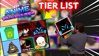 Updated Tier List Of Anime Vanguards  Anime Vanguards Tier List [upl. by Roehm]