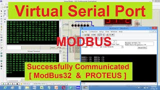 Virtual Serial Port Successfully tested Modbus Protocol Proteus and ModScan32 [upl. by Pickens139]