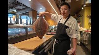 Sushi Restaurant Fish Cutting Demo [upl. by Kulsrud]