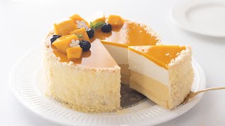 マンゴーのドゥーブルフロマージュ・チーズケーキの作り方 Mango Double Fromage Cheesecake｜HidaMari Cooking [upl. by Haeckel]