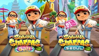 Subway Surfers Bali VS Seoul Gameplay [upl. by Xylina]