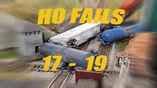 HO Derailments and Fails Part 1719 [upl. by Rafaelof168]