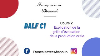 DALF C1 Grille dévaluation de la production orale expliquée [upl. by Ayvid]