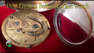 Restoration of a 1850 Bolton Fusee Pocket Watch [upl. by Punke155]