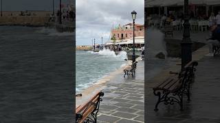 Chanias Glorious Waves waves sea chania chaniacrete creteisland kreta χανιά cenamatic [upl. by Hodosh]