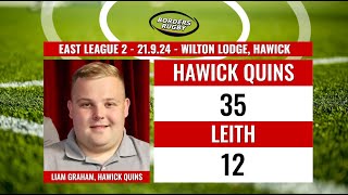 HAWICK HARLEQUINS v LEITH  EAST LEAGUE 2 POST MATCH REACTION  21924 [upl. by Nemsaj590]