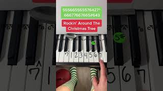 Rockin’ Around The Christmas Tree Piano Tutorial 🎄 shorts [upl. by Heidy]