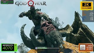 God Of War RTX 4070 Ryzen 5 5600X Native 1440p Ultra Settings [upl. by Lilas277]