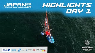 DAY 1 HIGHLIGHTS  Fly ANA Yokosuka Windsurf World Cup Japan  PWA Foil Slalom Tour Finals [upl. by Kirwin]