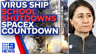 News Update Virus ship NSWQLD border fight SpaceX countdown  Nine News Australia [upl. by Ximenes139]