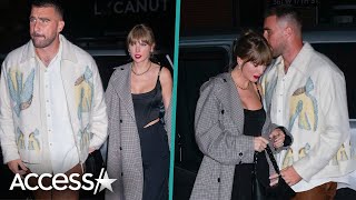 Taylor Swift amp Travis Kelce Hold Hands After Surprise SNL Cameos [upl. by Inimak]