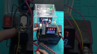 Pasang volt ampere meter digital mengukur arus charger discharger [upl. by Robbi]