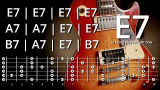 Slow Blues Jamtrack in E with Chords amp Scales 12 Bar Blues Shuffle 60 bpm Backing Track [upl. by Anaytat403]