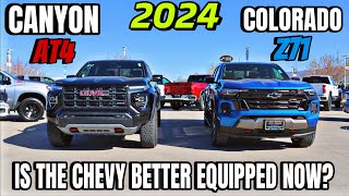 2024 GMC Canyon AT4 VS Chevy Colorado Z71 Is The Chevy Better Equipped Over The GMC Now [upl. by Arakaj]