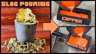 Nordic Gold Copper Slag Melt  Metal Recovery  ASMR Metal Melting  Trash To Treasure  BigStackD [upl. by Iggep921]