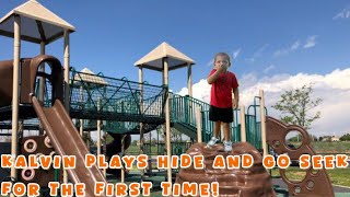 DAD MOM AND SON PLAY HIDE AND GO SEEK AT THE BEST PLAYGROUND EVER [upl. by Lamson]