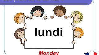 French Lesson 5  DAYS OF THE WEEK in French Jours de la semaine français Dias de la semana francés [upl. by Eibbil587]