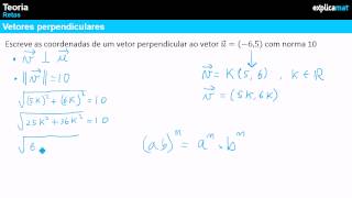 Coordenadas de Vetores perpendiculares no Plano ou no Espaço [upl. by Cohin579]