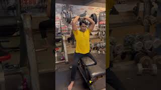 Tricep workout with heavy weights shorts shortsvideo viralvideo trending motivation king [upl. by Anerok861]