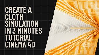 Cinema 4D Tutorial  Create a Cloth Simulation in under 3 minutes [upl. by Ailecnarf811]