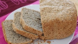 Rezept Weizen  Buchweizen Brot mit Sesam  Brotbackautomat Unold [upl. by Choong]