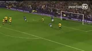 Tony Hibbert first goal for Everton vs AEK Athens in his testimonial game [upl. by Gaidano483]