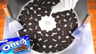 Massive OREO Ice Cream Rolls  how to make rolled fried Ice Cream with lots of Oreo Cookies  ASMR [upl. by Charie]