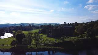 Aerial Drone View of Bolton Abbey 🚁✨ [upl. by Ahsatniuq]