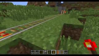 Minecraft  Powered Rail and Minecart Basic Track Setup [upl. by Aubin359]