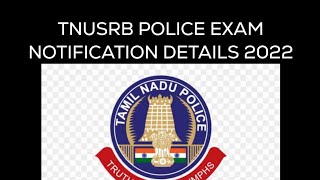 TNUSRB  2022 Notification Vacancy 3552  Full Details [upl. by Rajiv948]