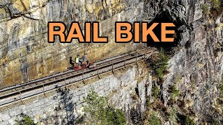 Riding a Draisine for 34 km in Norway  Flekkefjordbanen Railway Bike [upl. by Ohs4]