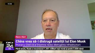 Chinezii vor săi distrugă sateliții lui Elon Musk Prunariu „China riscă să provoace un război” [upl. by Ricky]