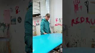 JP Roberts of Russell Surfboards prepping a new surfboard for the Newport Winter [upl. by Jaan]