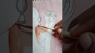 Ailo Uma Barite maadurgapaintingwithwatercolors youtubeshorts [upl. by Cousins599]