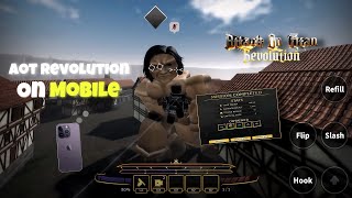 Playing THIS New Attack on Titan game on mobile  Attack on Titan Revolution [upl. by Eyt]