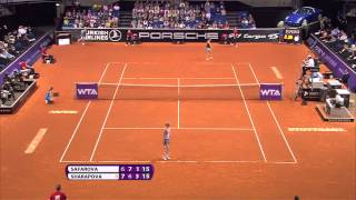 Lucie Safarova CZE vs Maria Sharapova RUS  22 April 2014  Porsche Tennis Grand Prix 2014 [upl. by Hauger]