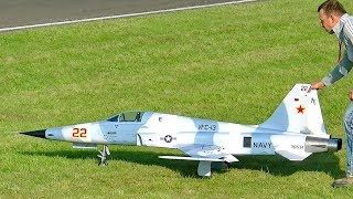 STUNNING HUGE RC F5 TIGER SCALE MODEL TURBINE JET FLIGHT DEMONSTRATION [upl. by Scibert737]